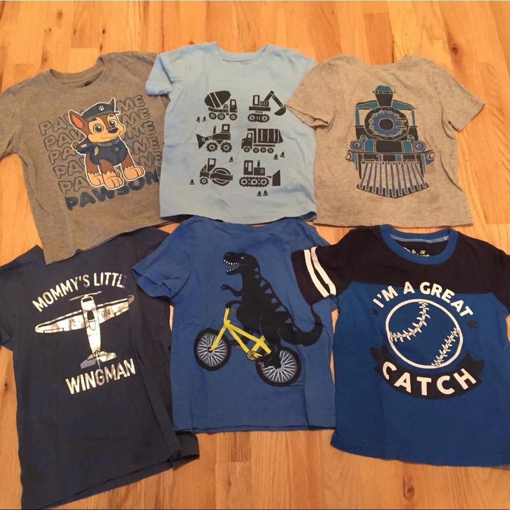 Six assorted 4T Boy T-Shirts